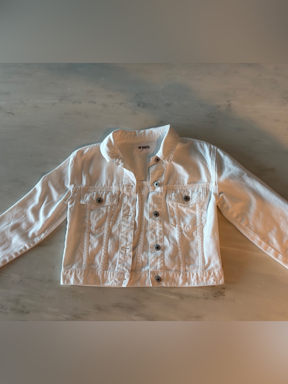 BB DAKOTA White Denim Jacket